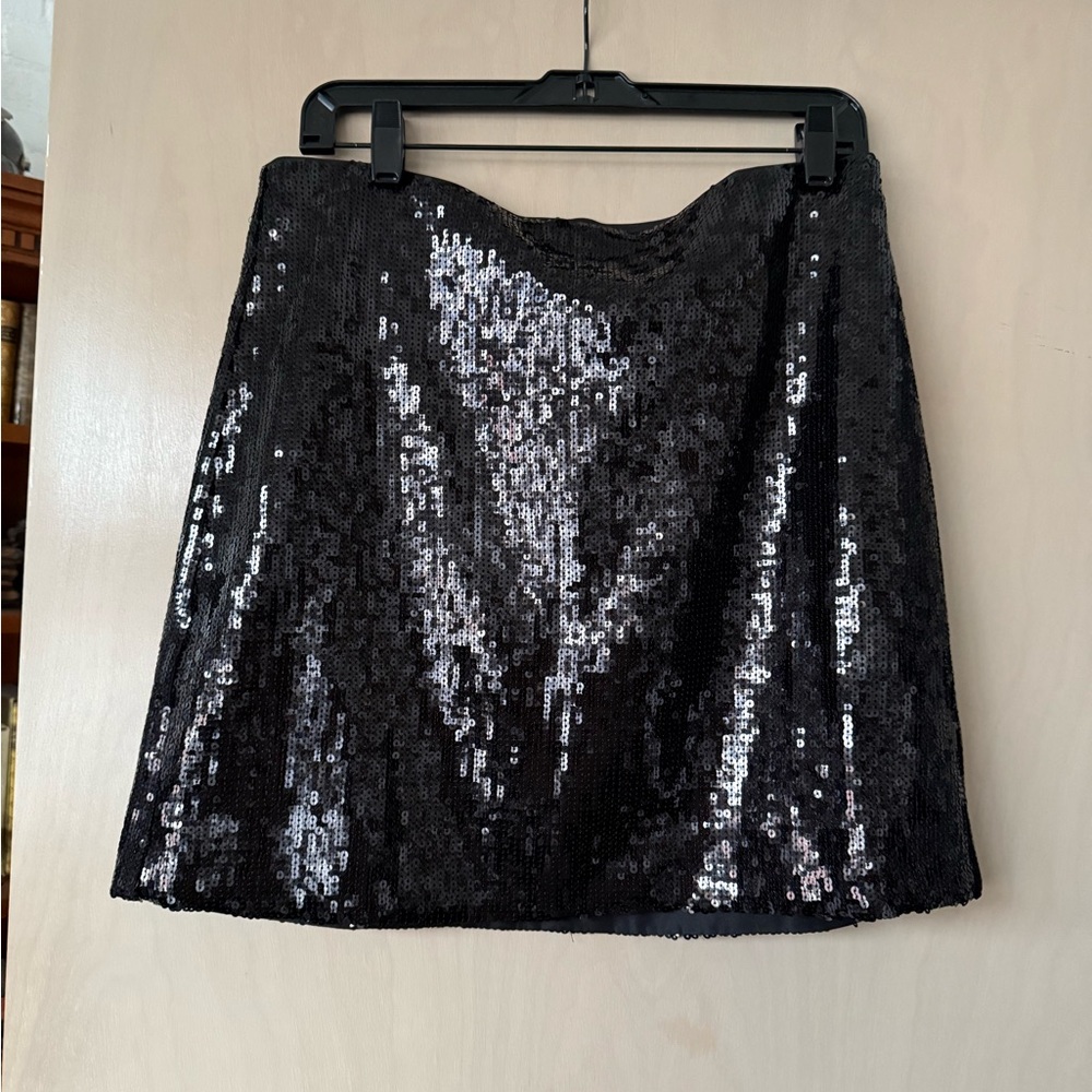 J. Crew Factory Black Sequin Skirt